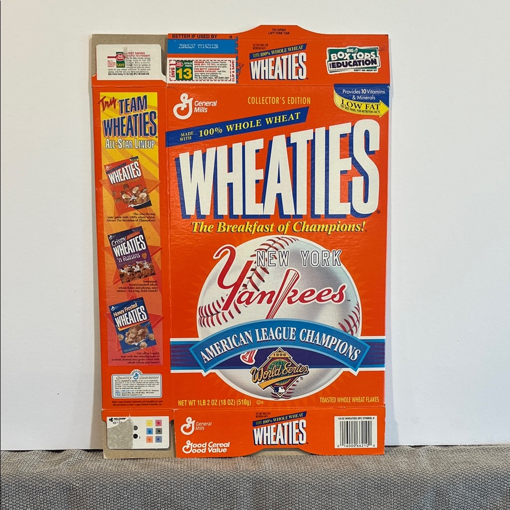 1996 Wheaties New York Yankees American League Champions Collector's Edition Box